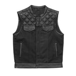 Hunt Club Canvas and Leather Quilted Vest