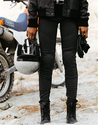Voyager Women's Moto Jeans Black