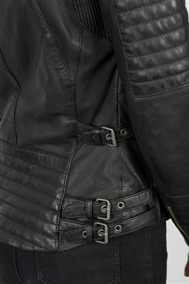 Wild and Free Motorcycle Jacket Black