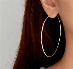 Large Endless Hoops Silver