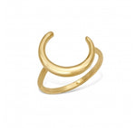 Crescent Moon Ring Gold