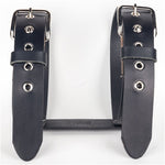 Leather Motorcycle Bed Roll Carrier Black