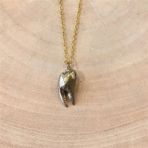 Bronze Tiny Crab Claw Necklace