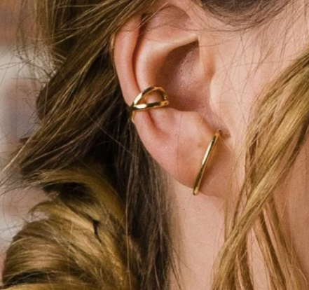 Chic Suspender Earrings Gold