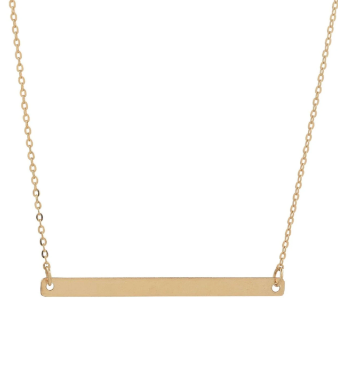 Sleek Bar Necklace Gold