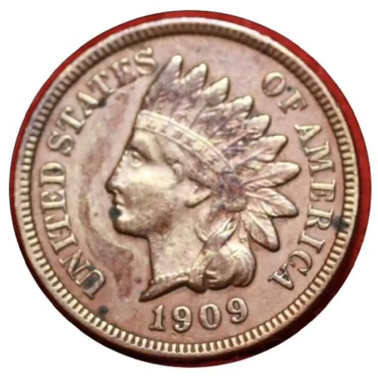 1909 Indian Head Penny Coaster