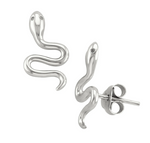 Snake Earrings Silver