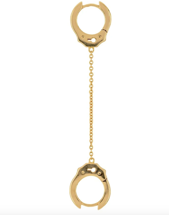 Partner In Crime Chain Huggie Earrings Gold