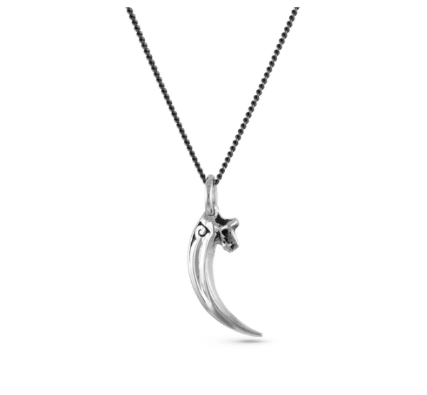 Raven Talon Necklace Silver