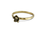 Flower Skull Stacking Ring Bronze