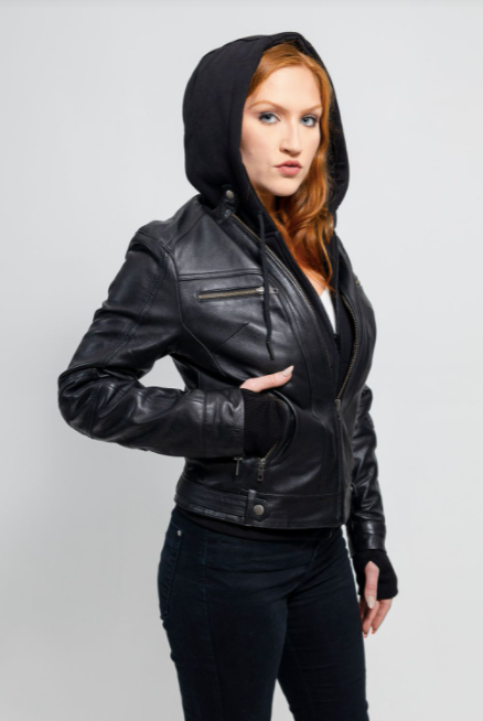 April Leather Jacket Black