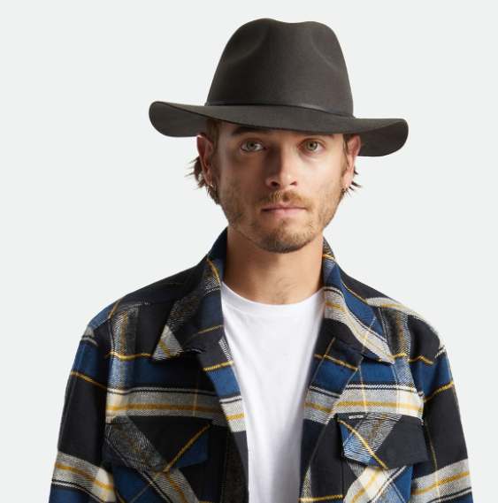 Wesley Packable Fedora Washed Black