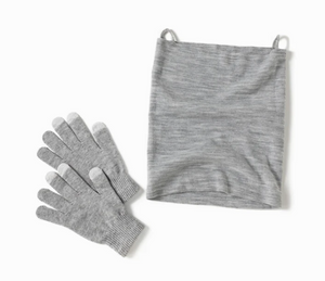 Snood and Glove Set Grey