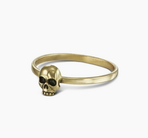 Skull Stacking Ring Bronze