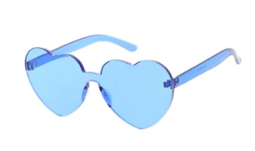 Clear Heart Sunglasses Blue