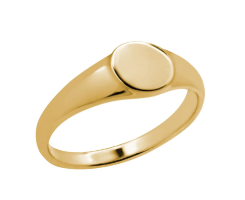 Minimal Signet Ring Gold