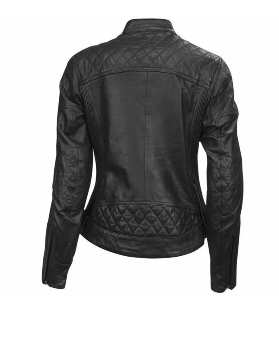 Riot CE Women's Motorcycle Leather Jacket Black