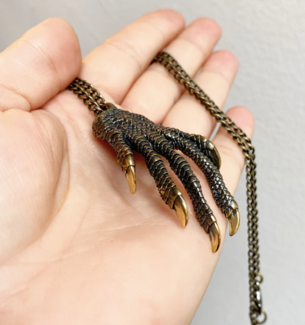 Small Iguana Foot Necklace