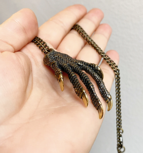 Small Iguana Foot Necklace
