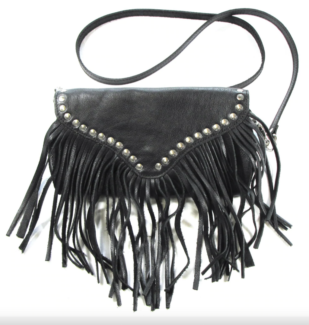 Soft Studded Fringe Hip Bag