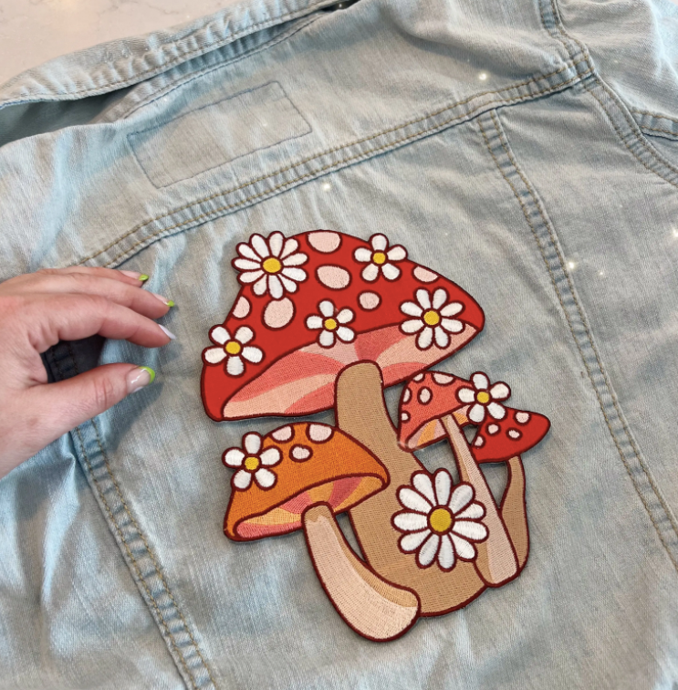 Mushroom & Daisy Cluster Back Patch