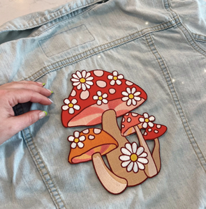 Mushroom & Daisy Cluster Back Patch