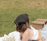 Daisy Flower Bandana Black
