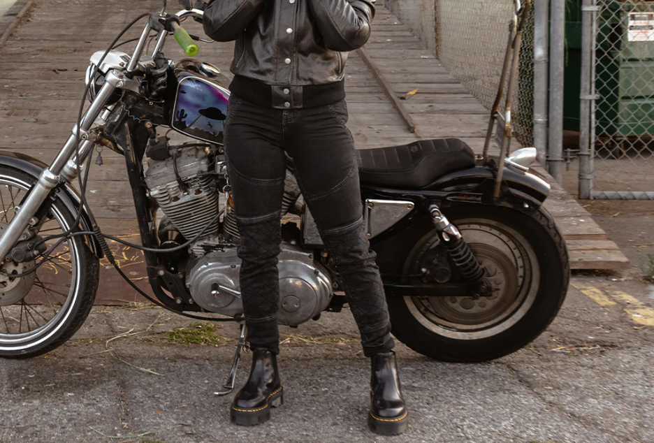 Voyager Moto Jeans Washed Black