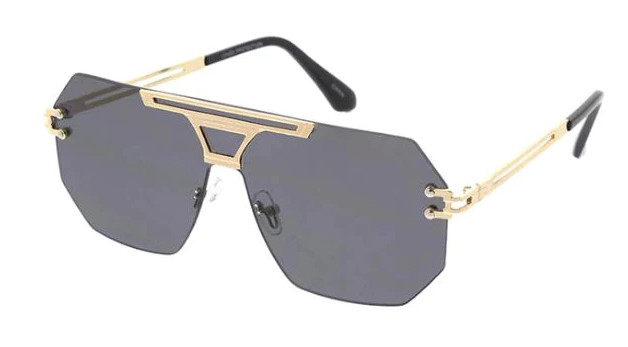 Rimless Aviator Black / Gold