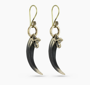 Raven Talon Earrings Bronze