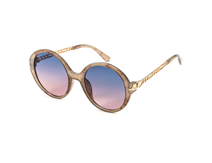 Large Round Gold Side Sunglasses