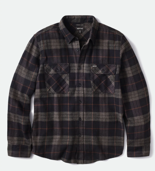 Bowery L/S Flannel Black/Charcoal