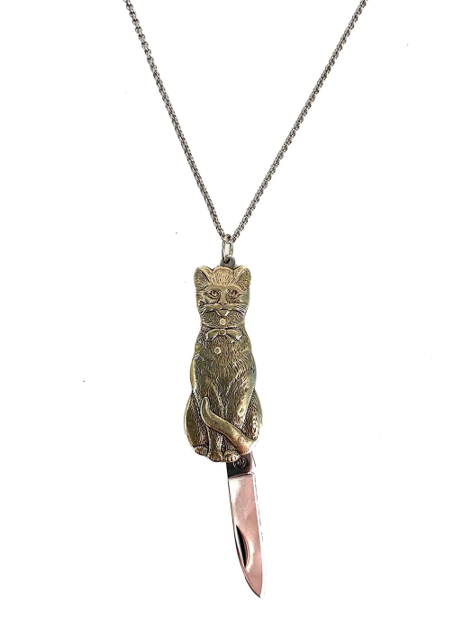 Cat Knife Necklace