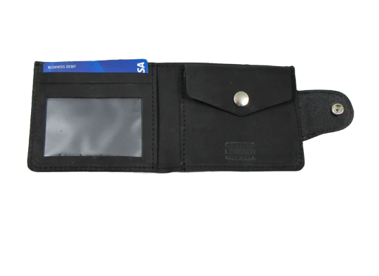 Floral Tooled Snap Wallet Black