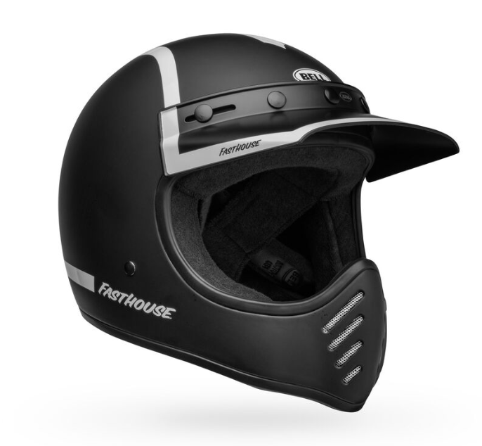 Moto 3 Fasthouse Old Road Matte Black/White