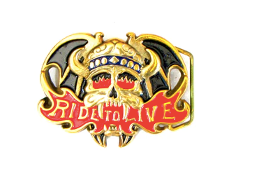 Ride To Live Skull Belt Buckle