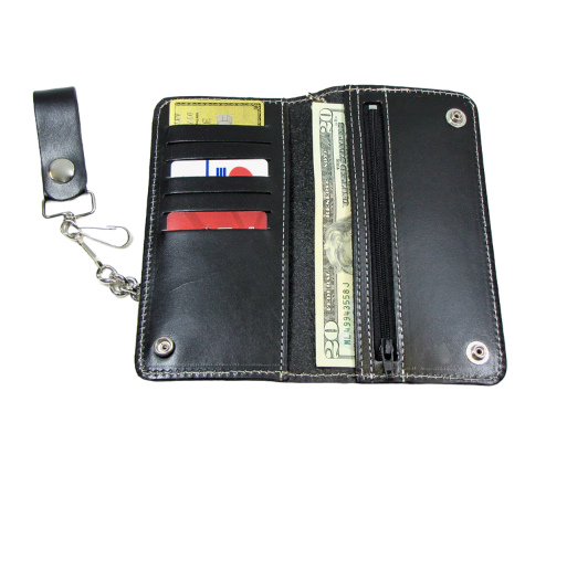 Tooled Eagle Long Bifold Chain Wallet