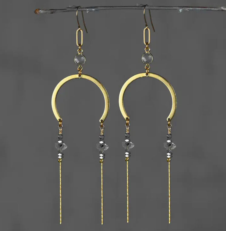 Dramatic U Herkimer Earrings