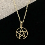 Delicate Pentagram Necklace Gold