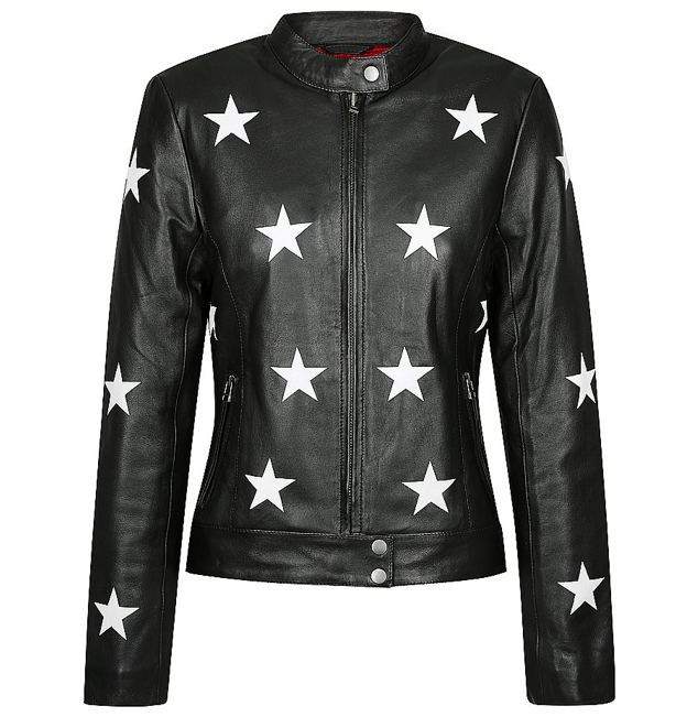 Reflective Star Midnight Motorcycle Jacket