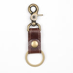 Brown Leather Simple Key Fob