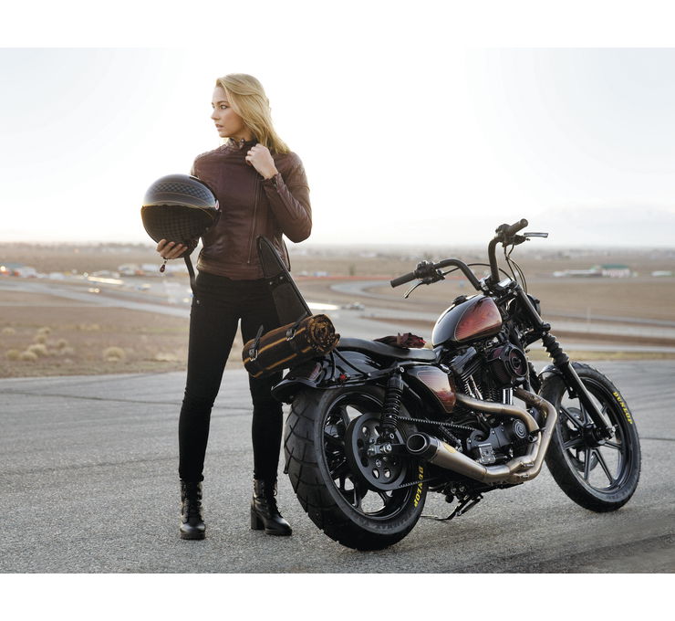 Riot CE Women's Motorcycle Leather Jacket Oxblood