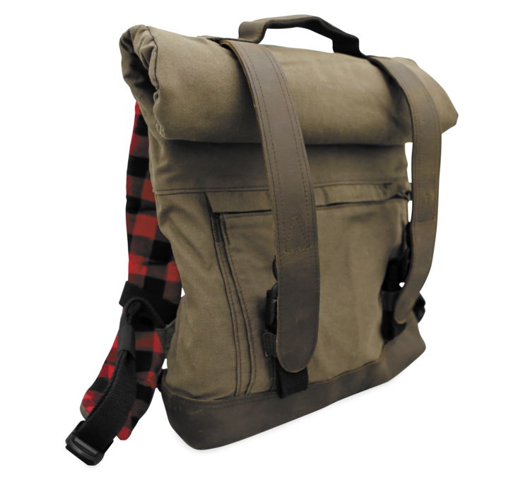 Waxed Cotton Backpack Oak