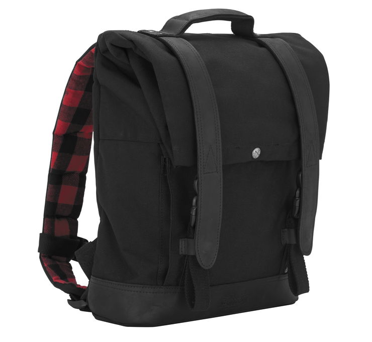 Waxed Cotton Backpack Black