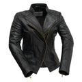 Zoey Lightweight Leather Jacket Black