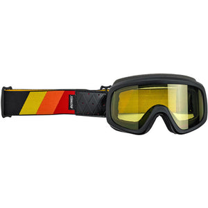 Biltwell Black Yellow Red Tri Stripe Overland Goggles