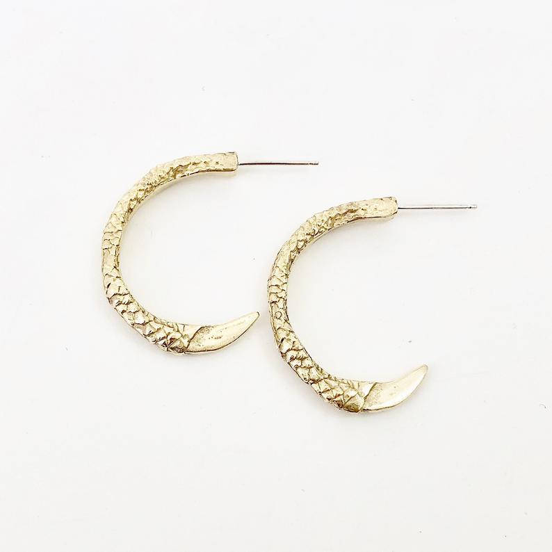 Bronze Claw Hoops