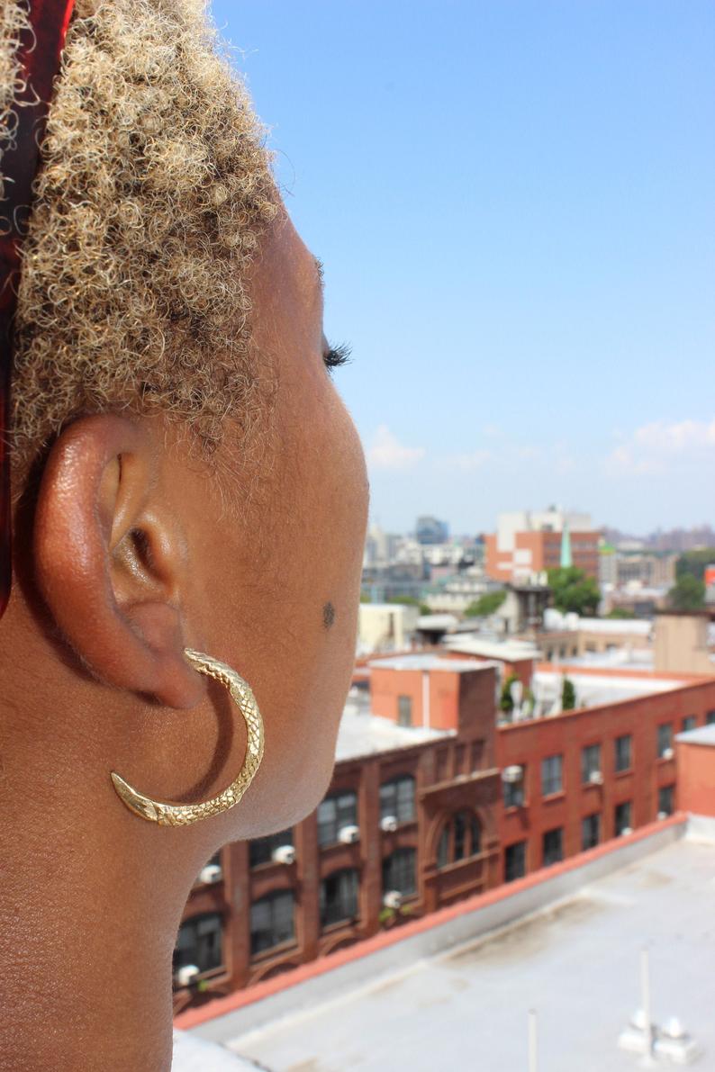 Bronze Claw Hoops