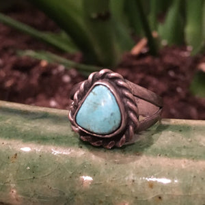 Vintage Sterling Turquoise Ring Size 7