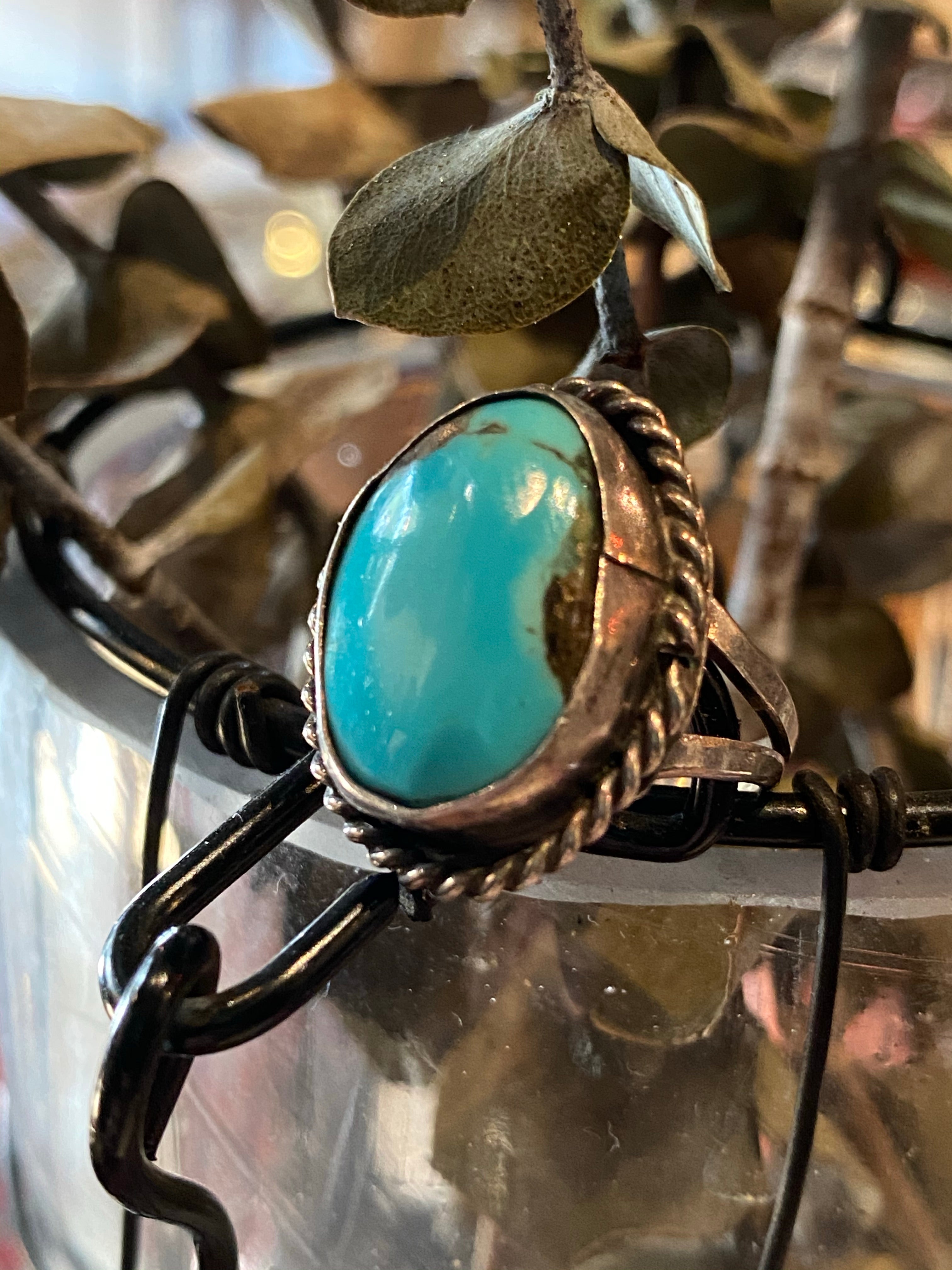Vintage Turquoise Ring Size 7.75